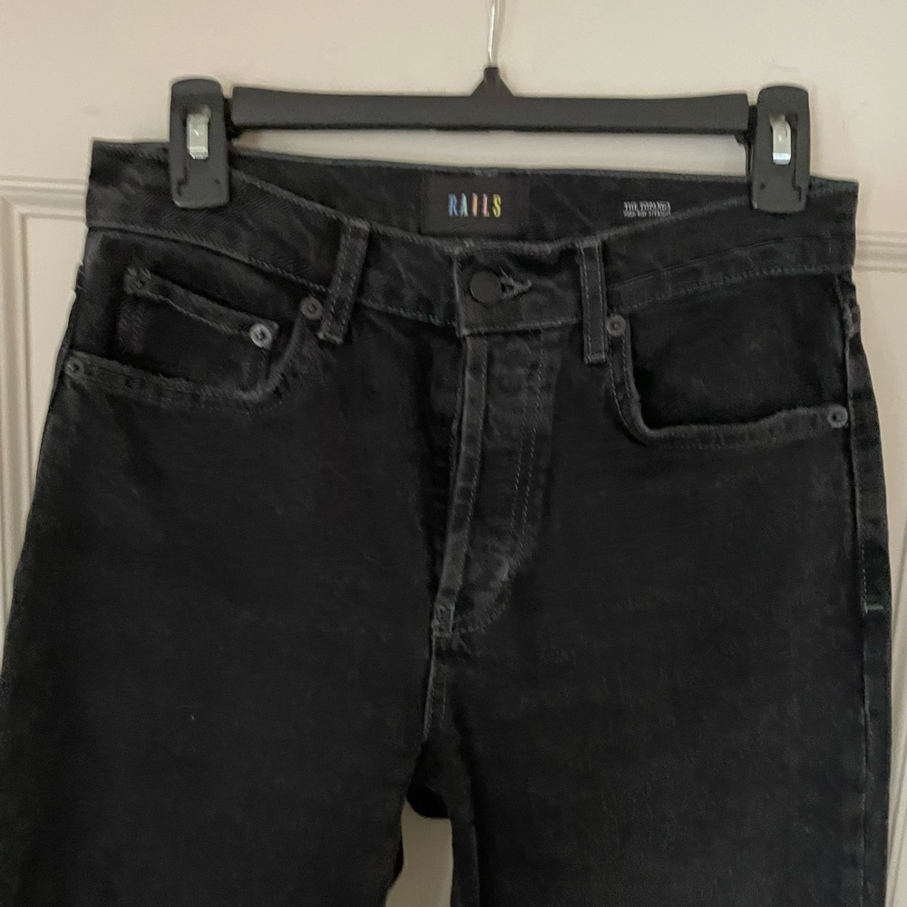 Rails The Topanga High Waist Straight Leg Jeans in Tarmac